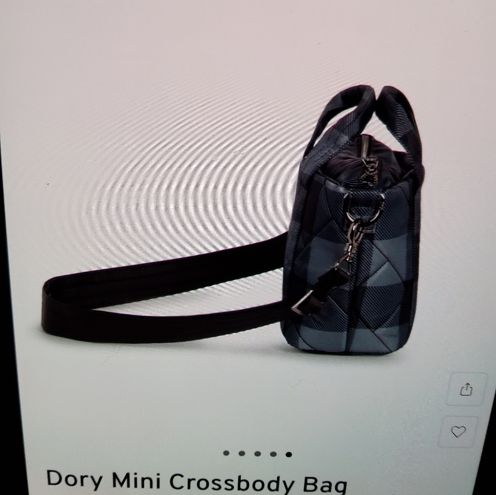 Lug Dory Mini Crossbody Bag, Buffalo Check Grey - Picture 3 of 7